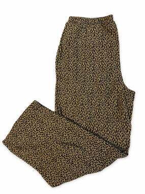 Briggs Petite Leopard Print Elastic Waist Pants Size S